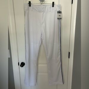 NWT Russell Athletic Baseball Pants White Blue Stripe Men’s Size Large NEW